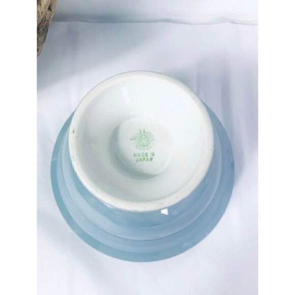 Morimura Nippon Japan Blue Luster Footed Bowl 5" - Picture 5 of 7